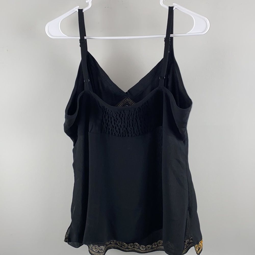 Ashley Stewart spaghetti strap tank top jeweled bedazzled - Picture 4 of 5
